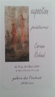 Affiche pour l'exposition Corinne Richaud à la Galerie des Pénitents (Lurs) du13 au 26 août 2004
